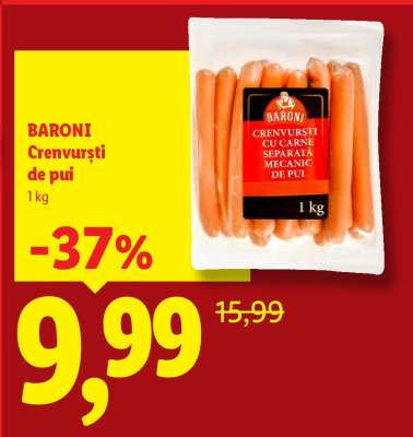 BARONI Crenvurști de pui