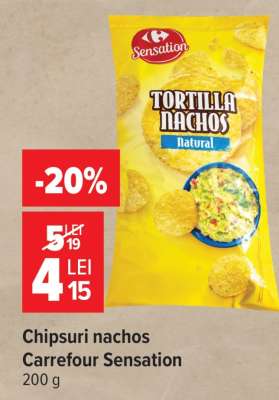 Chipsuri nachos Carrefour Sensation