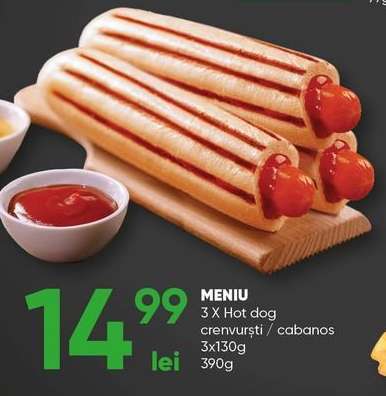 MENIU 3 X Hot dog