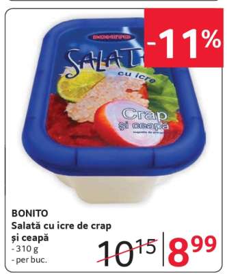 BONITO Salată cu icre de crap și ceapă