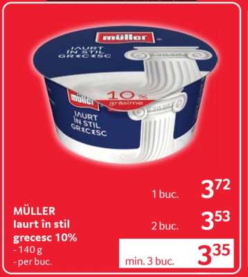 MÜLLER Iaurt în stil grecesc 10%