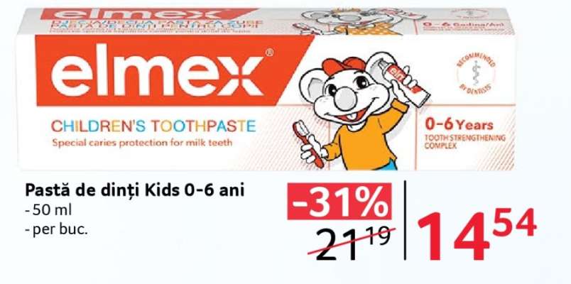 Pastă de dinți Kids 0-6 ani