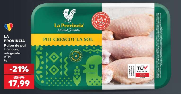 LA PROVINCIA Pulpe de pui inferioare, refrigerate ATM kg