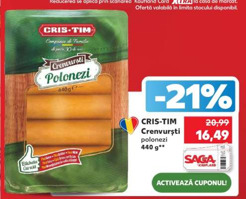 CRIS-TIM Crenvurști polonezi 440 g