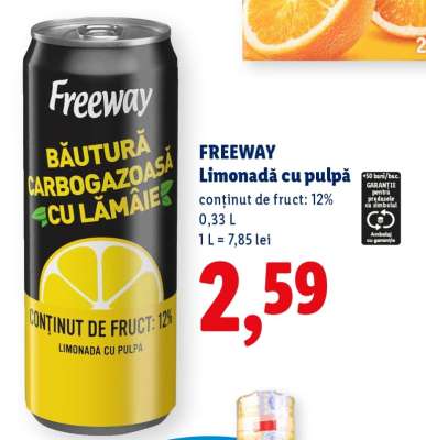 FREEWAY Limonadă cu pulpă