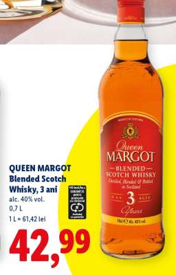 QUEEN MARGOT Blended Scotch Whisky, 3 ani