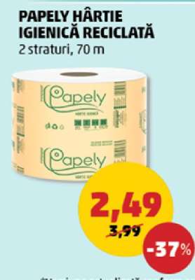 Papely Hârtie Igienică Reciclată