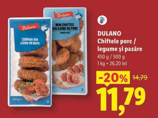 DULANO Chiftele porc / legume și pasăre