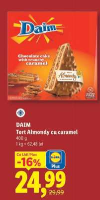 DAIM Tort Almondy cu caramel