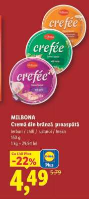 MILBONA Cremă din brânză proaspătă