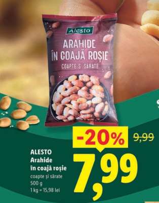 ALESTO Arahide în coajă roșie