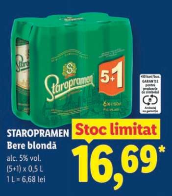STAROPRAMEN Bere blondă