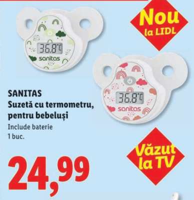 SANITAS Suzeta cu termometru, pentru bebeluși