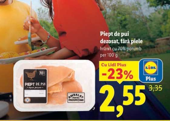 Piept de pui dezosat, fără piele