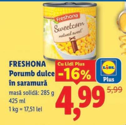 Freshona Porumb dulce în saramură