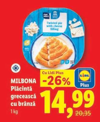 MILBONA Plăcintă grecească cu brânză