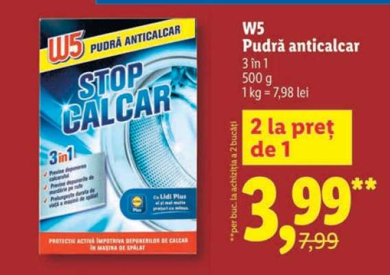 W5 Pudră anticalcar