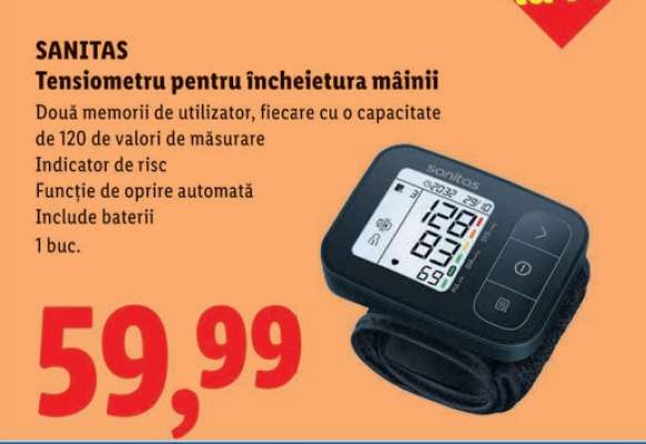 SANITAS Tensiometru pentru încheietura mâinii