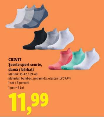 CRIVIT Șosete sport scurte, damă / bărbați