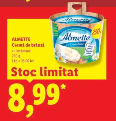 ALMETTE Cremă de brânză