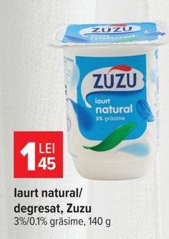 Iaurt natural/degresat Zuzu