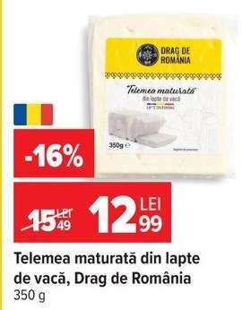 Telemea maturată din lapte de vacă, Drag de România