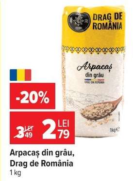 Arpacaș din grâu Drag de România