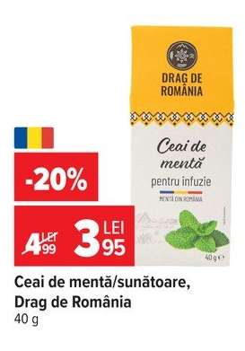 Ceai de mentă/sunătoare, Drag de România