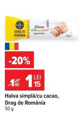 Halva simplă/cu cacao, Drag de România