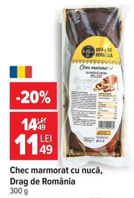 Chec marmorat cu nucă Drag de România