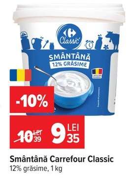 Smântână Carrefour Classic