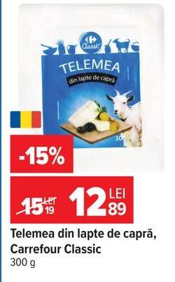 Telemea din lapte de capră, Carrefour Classic