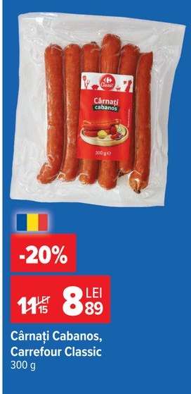 Cârnați cabanos Carrefour Classic