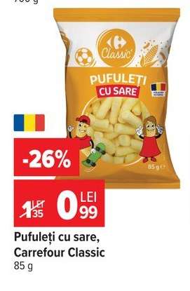 Pufuleți cu sare, Carrefour Classic