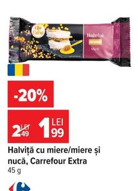 Halviță cu miere/miere și nucă, Carrefour Extra