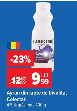 Ayran din lapte de bivoliță, Colectar