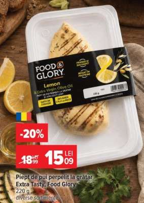 Piept de pui perpelit la grătar Extra Tasty, Food Glory