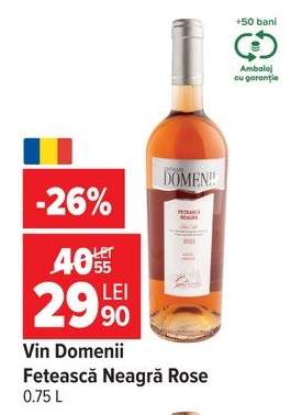 Vin Domenii Fetească Neagră Rose