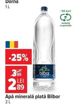 Apă minerală plată Bilbor