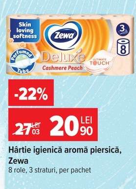 Hârtie igienică aromă piersică, Zewa