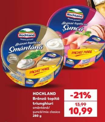 HOCHLAND Brânzâ topită triunghiuri
