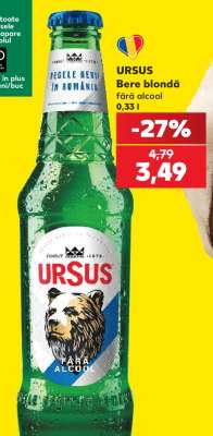 URSUS Bere blondă fără alcool