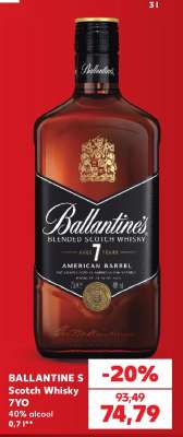 BALLANTINE S SCOTCH WHISKY 7YO