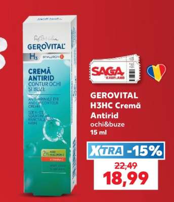 GEROVITAL H3HC Cremă Antirid ochi&buze 15 ml