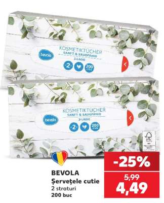 BEVOLA Șervețele cutie