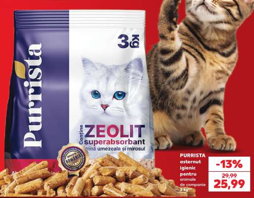 PURRISTA așternut igienic pentru animale de companie 3 kg