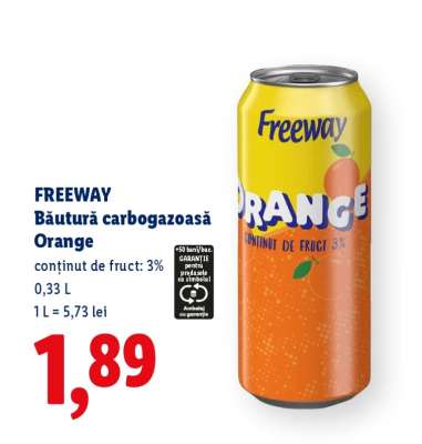 FREEWAY Băutură carbogazoasă Orange