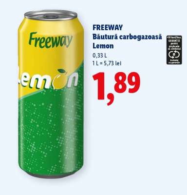 FREEWAY Băutură carbogazoasă Lemon