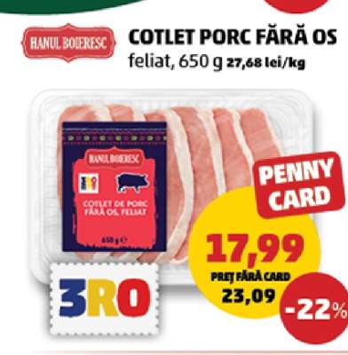 Cotlet Porc Fără Os