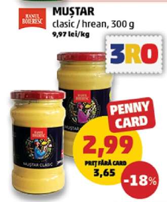 Muștar clasic / hrean, 300 g